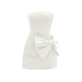 Lanetta bowknot asymmetric dress