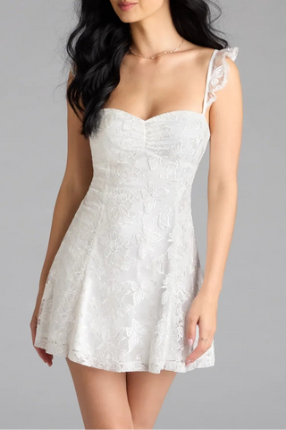 Butterfly Lace-Up Skater Dress