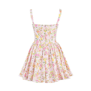 Kara floral-print cotton mini dress