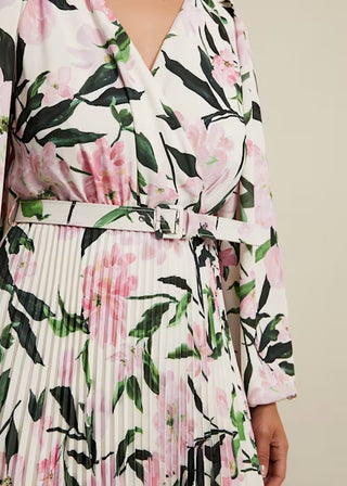 Penny Floral Pleat Midi Dress