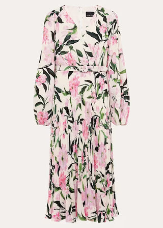 Penny Floral Pleat Midi Dress