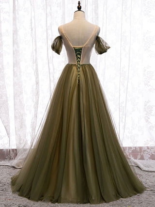 tulle green Maxi dress