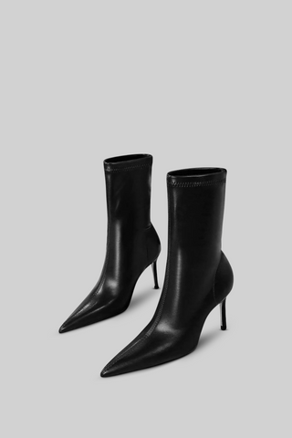 Ankle stiletto boots - Black