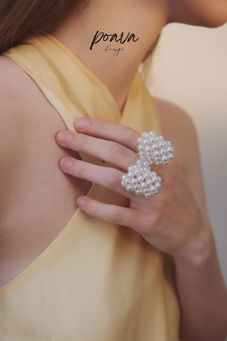 pearl embellished ring