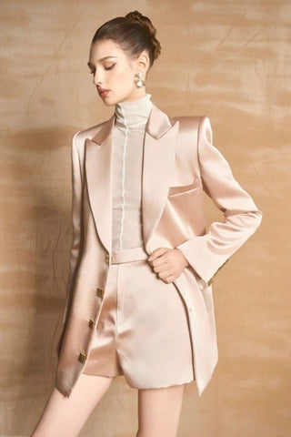 Amelia blazer dress in champagne