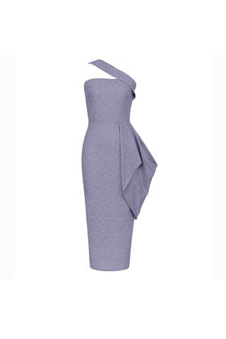 Bandage split midi dress in purple