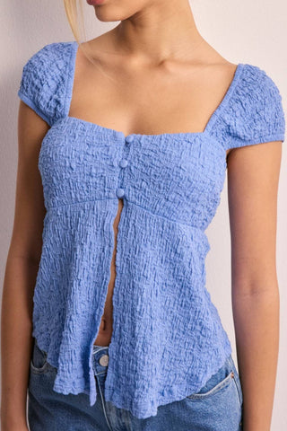 Structure button top in blue