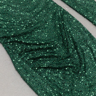 sequin cut out maxi dress in green