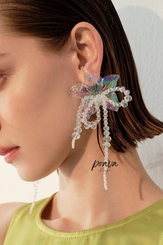 Crystal Flower Earrings