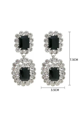 Fabiana Rectangular Gemstone Earrings