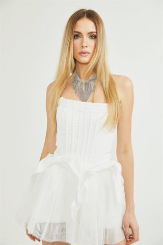 Joséphine corset tulle mini dress