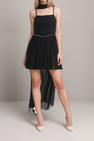 Nadine embellished pleated dress