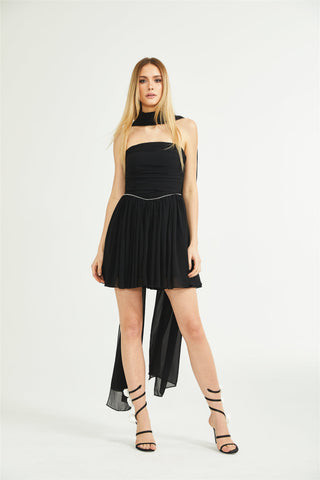 Nadine embellished pleated dress