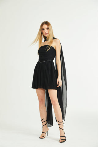 Nadine embellished pleated dress