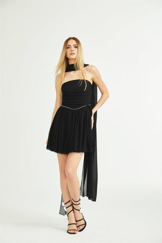 Nadine embellished pleated dress