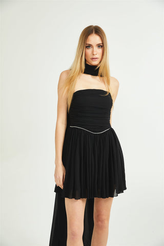 Nadine embellished pleated dress