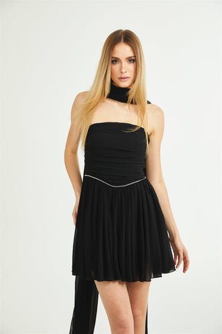 Nadine embellished pleated dress