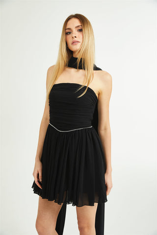 Nadine embellished pleated dress