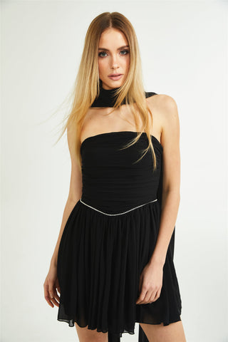 Nadine embellished pleated dress