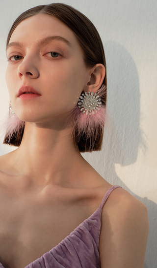 RHINESTONE-ENCRUSTED EARRINGS