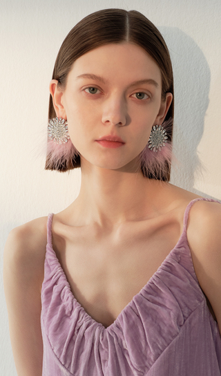 RHINESTONE-ENCRUSTED EARRINGS