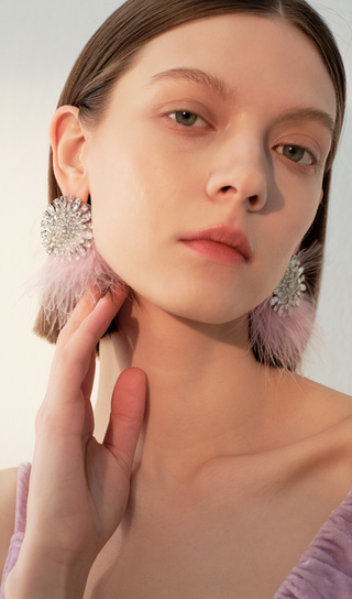 RHINESTONE-ENCRUSTED EARRINGS