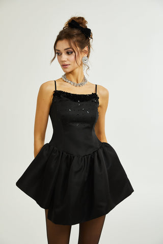 Charlene embellished asymmetric dress