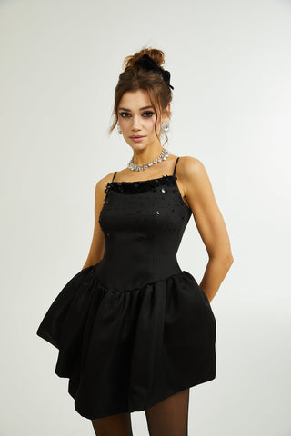 Charlene embellished asymmetric dress