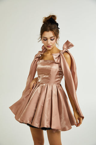 Catiana bow-detail flared dress