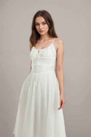 Sancia spaghetti-strap layered dress