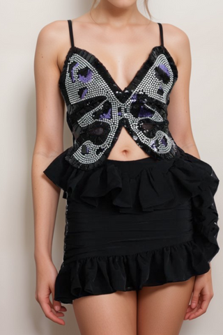 Vittoria embellished butterfly top