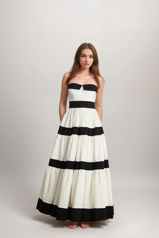 Sandrine pleated bow-embellished maxi dress