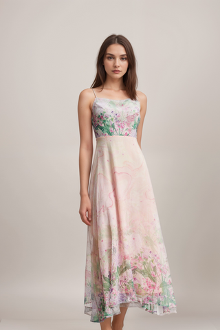 Priscille floral-print midi dress