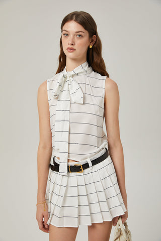 Angélique striped top & skirt matching set