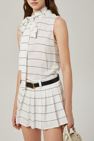 Angélique striped top & skirt matching set