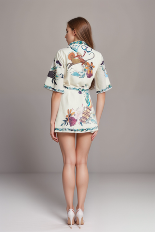 Isabelle floral-print mini dress