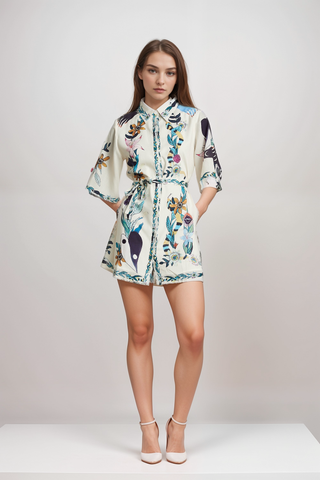 Isabelle floral-print mini dress