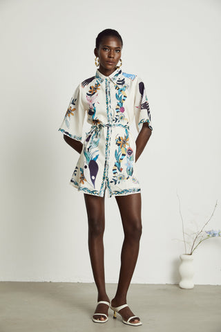 Isabelle floral-print mini dress