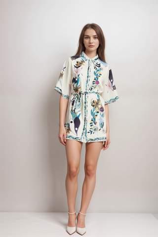 Isabelle floral-print mini dress