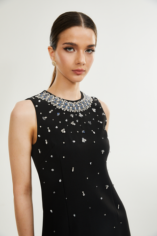 Jalena crystal-embellished mini dress