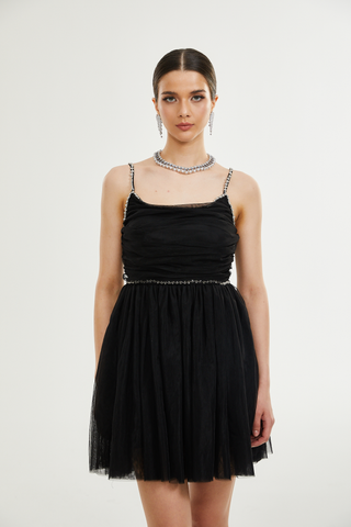 Catriona embellished tulle mini dress