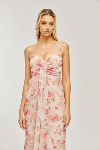 Sylvie floral-print midi dress