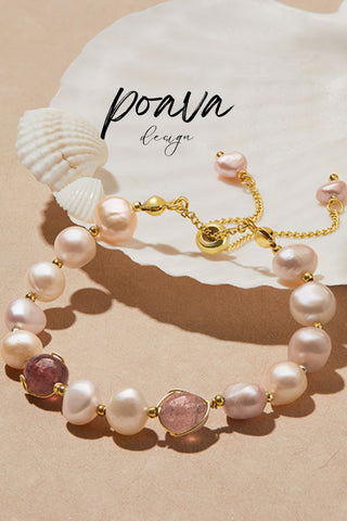 Strawberry pearl bracelet