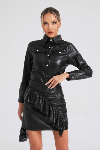 Eleanora Leather Skirt Set