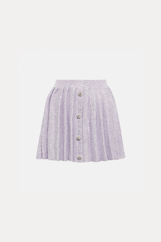 SEQUIN PLEATED TWO PIECE SET IN LILAC