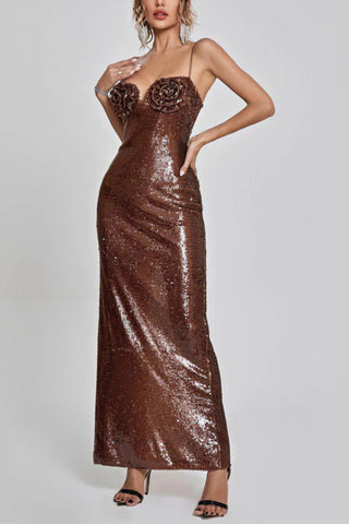 Lorelei Brown Sequin Dress