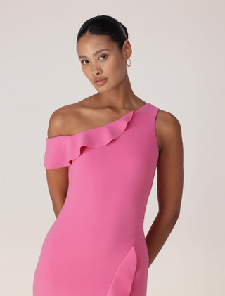 Tyra One Shoulder Ruffle Bodycon Dress