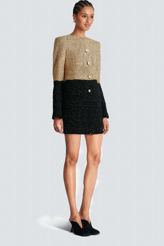 Gabbi sequinned tweed jacket & skirt matching set