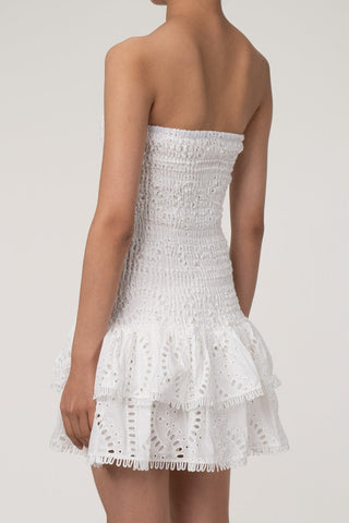 Santorini Eyelet Dress - WHITE