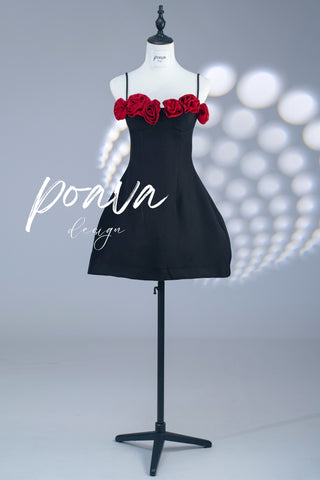 Ronja Spaghetti Flower Mini Dress